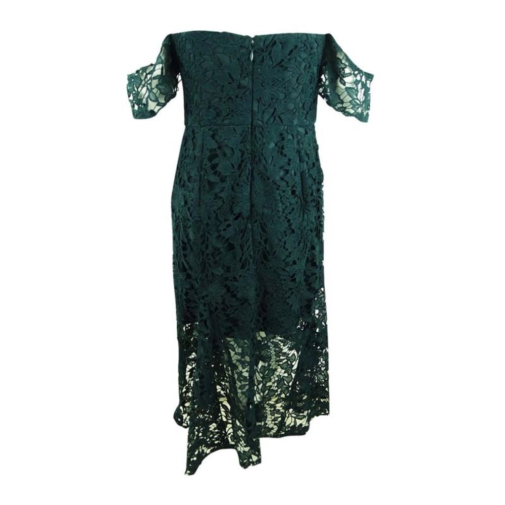 City Chic Women's Plus Size High-Low Lace Mermaid Dress (XS/14W, Jade) - Picture 3 of 3